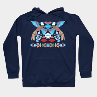 Kimono Birds - cobalt Hoodie